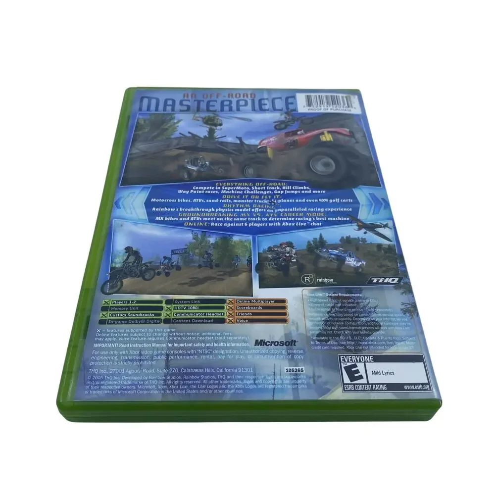 MX vs. ATV Unleashed (Original Xbox) Black Label CIB Complete in Box Tested